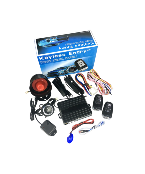 Q6B Keyless Entry Car Alarm System Remote Engine Start with BT Phone App Control