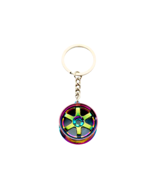 Car Wheel and Brake Rotor Keychain