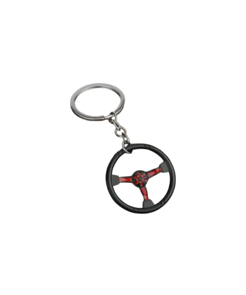 Sporty Zinc Alloy Steering Wheel Keychain